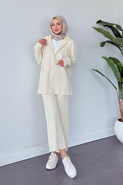 Şulemoda Giyim طقم هودي إيروس بحجر بيج