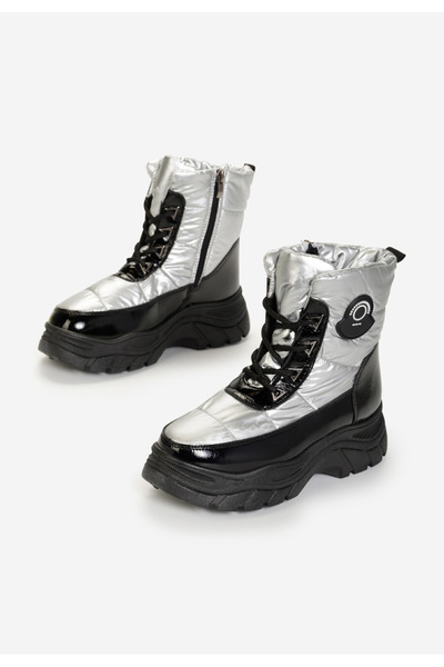 B T Shoes Stribrné dámské sněhule Louisa