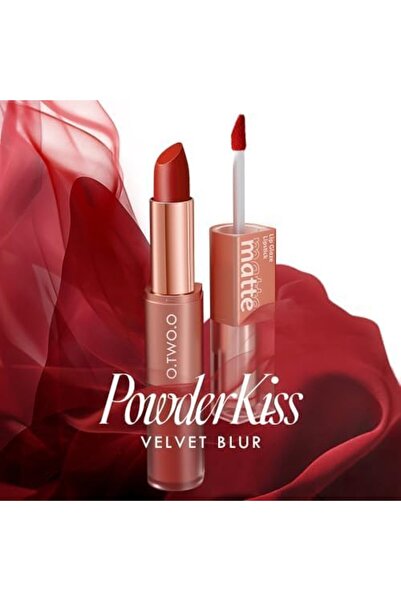 O.TWO.O Cosmetics FASHIONISTADEAL O.TWO.O 2IN1 SPLENDED MATTE DOUBLE-ENDED LIP GLAZE AND LIPSTICK (#01, APRICOT)