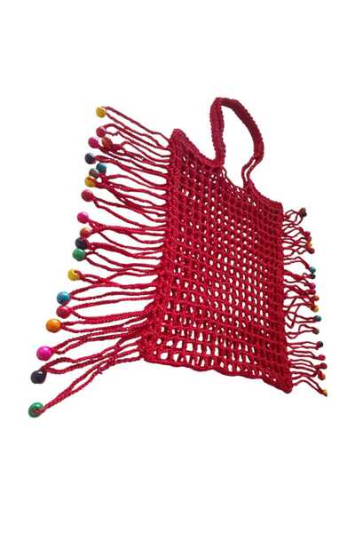 bi ters bi düz Elörgüsü Tassel Net Bag