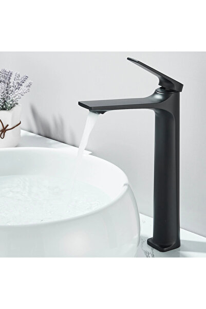BisDesign ® Bathroom Sink/Bathtub Faucet, Premium Material, Modern Style, Matte Black, Size 31 cm