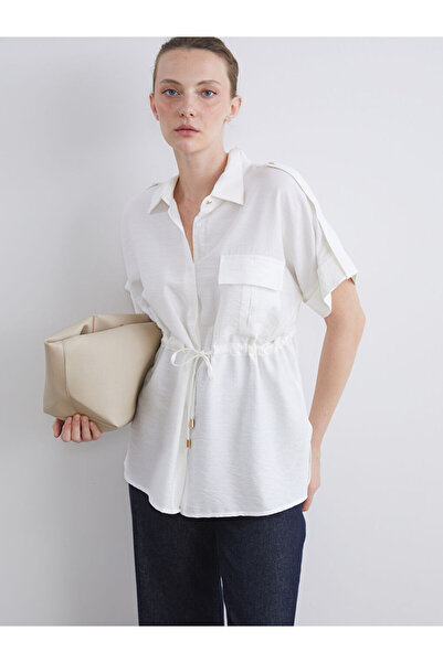 LC Waikiki Оверсайз дамска риза с ръкави с маншети