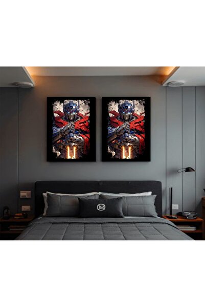 çerçeveli led ışıklı süperhero tablo (adaptörlü) (tablolar teklidir)