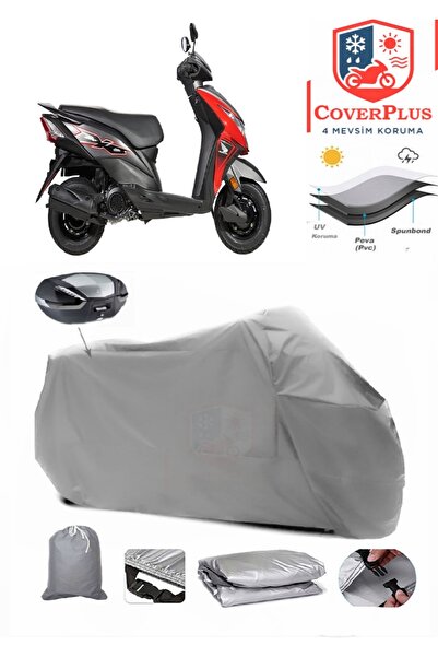 CoverPlus Honda Dio Branda Arka Çanta Uyumlu Motor Brandası Motosiklet Örtüsü