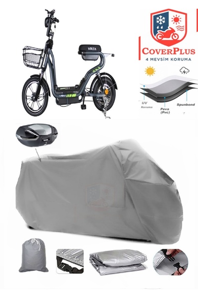 CoverPlus Volta VSM Branda Arka Çanta Uyumlu Motor Brandası Motosiklet Örtüsü