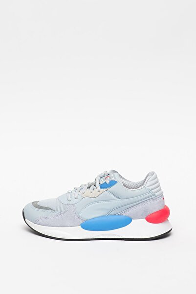 Puma , Pantofi sport din piele cu inserții de plasă Gravity, albastru deschis, mărimea 4 UK / 37 EU