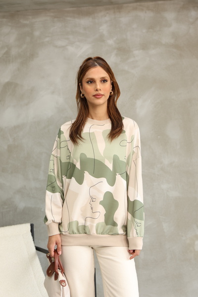 PONÇİK SWEATSHIRT SUPRADimensionat cu Imprimeu Digital 25521