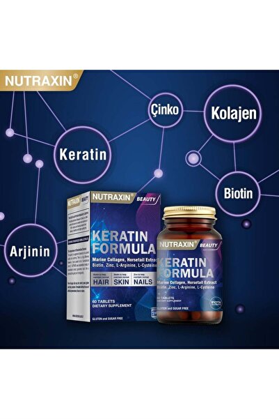 Nutraxin Keratin Formula 60 Tablets 2 Pieces
