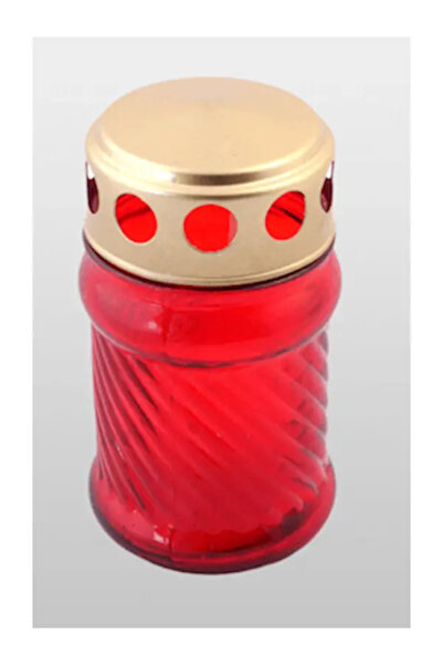 NN Candela din sticla cu capac NN, 12 h, Rosu