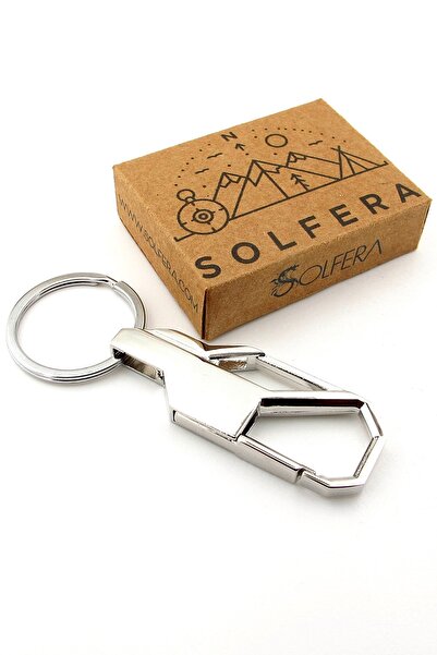 Solfera Μεταλλικός γάντζος σε ασημί χρώμα, μεταλλικό μπρελόκ για εξωτερικούς χώρους KY038