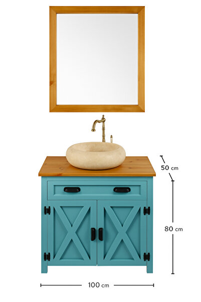 retron atölye woodworks Masif ahşap banyo dolabı