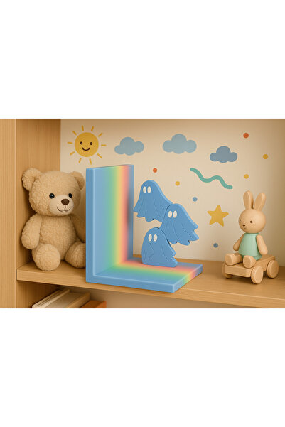 TODEKORA Suport pentru cărți Ghost colorat, accesoriu decorativ pentru biblio...