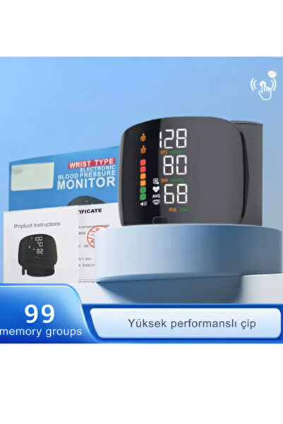 teknotrust Dokunmatik LCD Ekranlı Akıllı Bilek Tansiyon Aleti – Dijital, Şarj...
