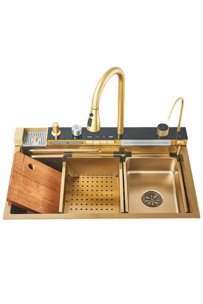 BisDesign Chiuvetă de bucătărie multifuncțională, toate accesoriile, suprafaț...