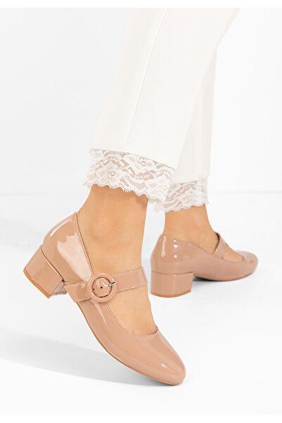 B T Shoes Γόβες με χαμηλό τακούνι Adevana μπεζ