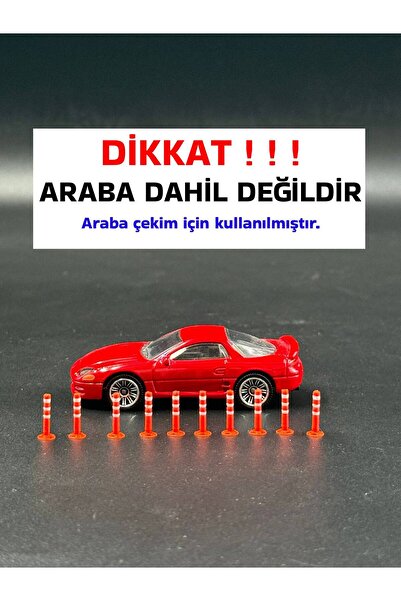 3D Atelier 1:64 Ölçek Diaroma Trafik Garaj Aksesuarları Dubalar Turuncu & Bey...