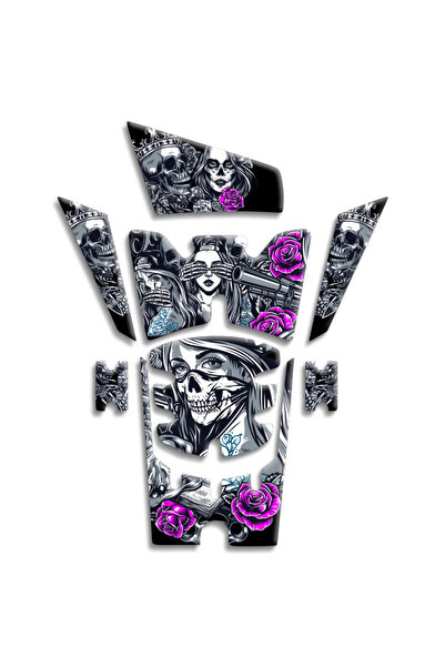 Genel Markalar HONDA PCX 2025 MODEL UYUMLU MOTOSIKLET TANK PAD SET 8 PARÇA 001