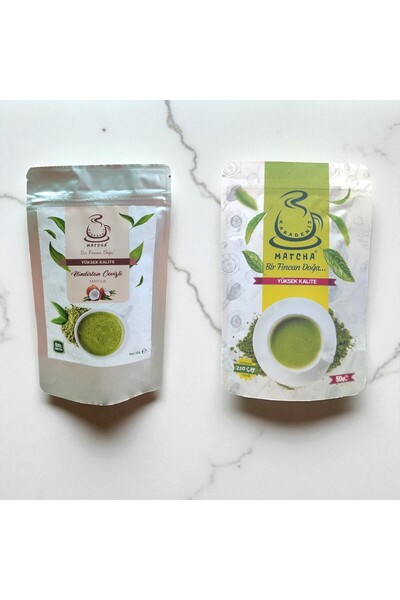 Karadeniz Matcha Coconut Flavored Matcha 50 Gr and Pure Matcha 50 Gr