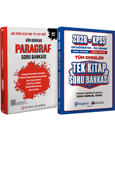 Pegem Akademi Yayıncılık 2026 Kim Korkar Paragraf Soru AGS KPSS ALES DGS TYT ...