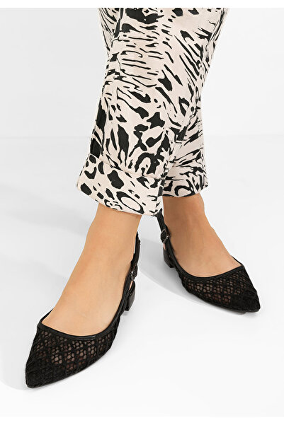 B T Shoes Černé lodičky s otevřenou pätou Ryvana