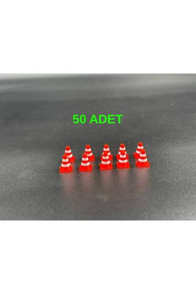3D Atelier 1:64 Ölçek Diaroma Trafik Aksesuarı Dubalar - Turuncu & Beyaz (50 ...