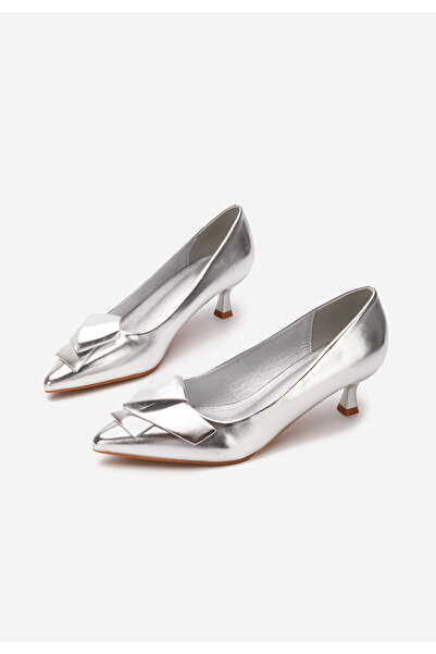 B T Shoes Stribrné lodičky do špičky Petta