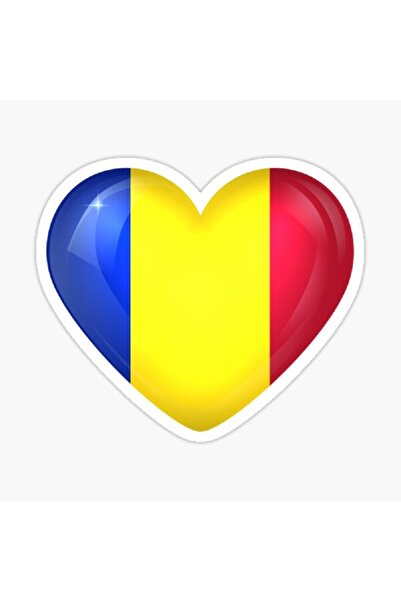 TSC My Heart Is in Romania Sticker Paste Label 19cm