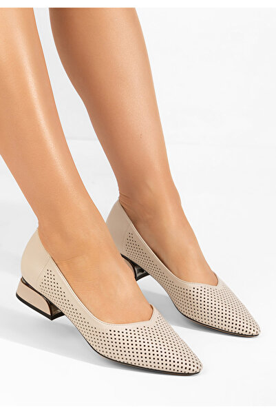 B T Shoes Γόβες με χαμηλό τακούνι Donya μπεζ