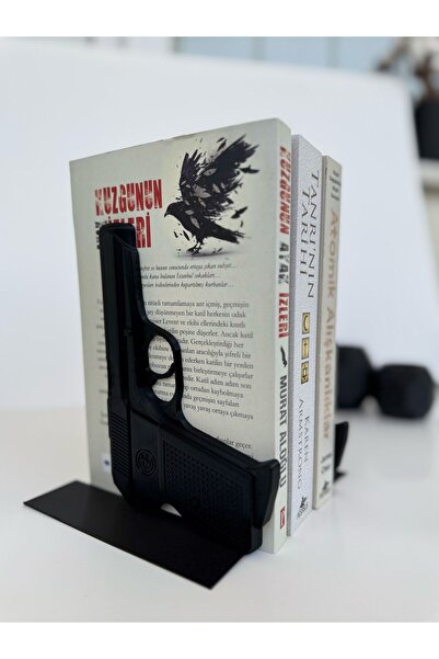 TODEKORA Suport pentru cărți în formă de pistol - Design în formă de armă - A...