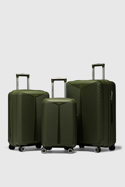 Fiyaka My-pp Bilbao tekerlekli kırılmaz valiz 3'lü set bavul HAKİ