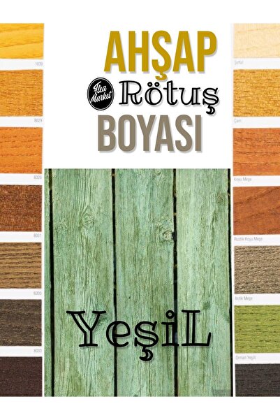 izmir bit pazarı Ahşap Rötuş Boyası - YEŞİL - 25ml , Fırçalı Cam Şişede Mobil...