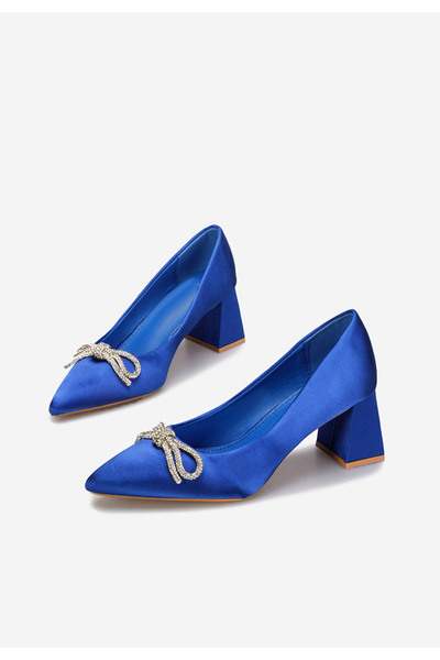 B T Shoes Pantofi cu toc gros Abigale navy