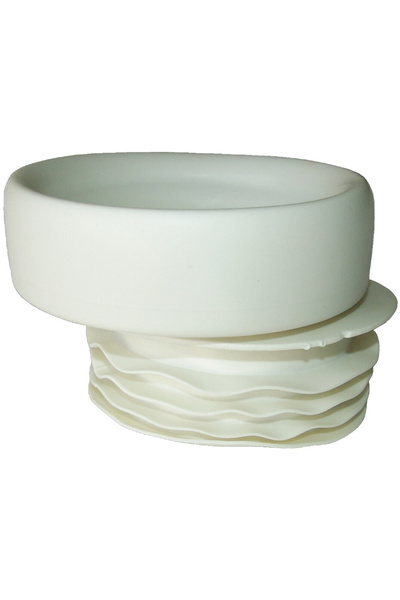 EVOSANITARY Eccentric WC Drain Connection - Connection diameter 110 mm Connection length 90 mm