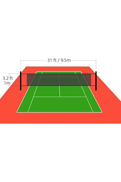 Generic Professional Volleyball Net 9x1m for Pool, Beach, and Backyard