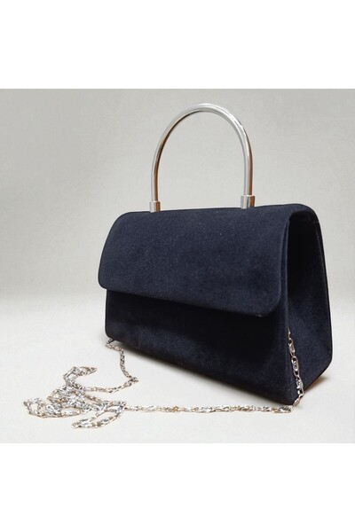 ZİVORA حقيبة يد وكتف نسائية بسلسلة فضية اللون