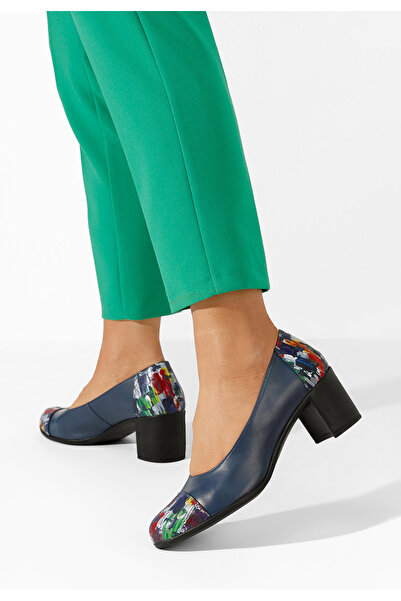 B T Shoes Γόβες με χοντρό τακούνι Judy V4 Νειβι