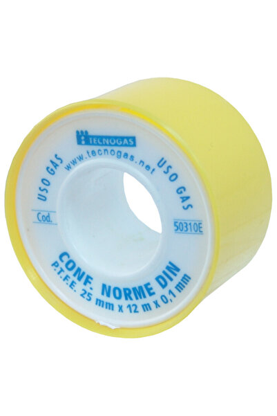 TECNOGAS Bandă de teflon pentru gaz - Lungime bandă 12 m Lățime bandă 25 mm G...