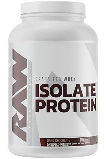 RAW مسحوق بروتين مصل اللبن المعزول، شوكولاتة داكنة - مسحوق بروتين رياضي 100% ...
