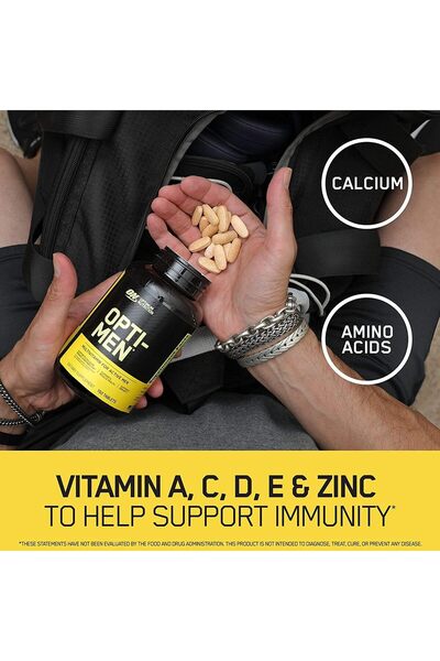 ON Optimum Nutrition (ON) Opti-Men, Vitamin C, Zinc and Vitamin D, E, B12 for Immune Support Mens Daily