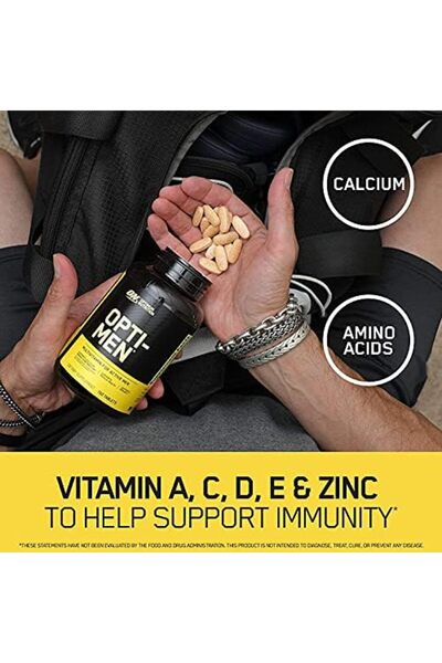 ON Optimum Nutrition (ON) Opti-Men, Vitamin C, Zinc and Vitamin D, E, B12 for Immune Support Mens Daily