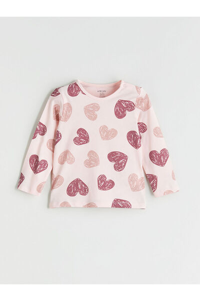 LC Waikiki Sparkling Selections from Shining Store |   Heart Patterned Baby Girl Pajama Set
