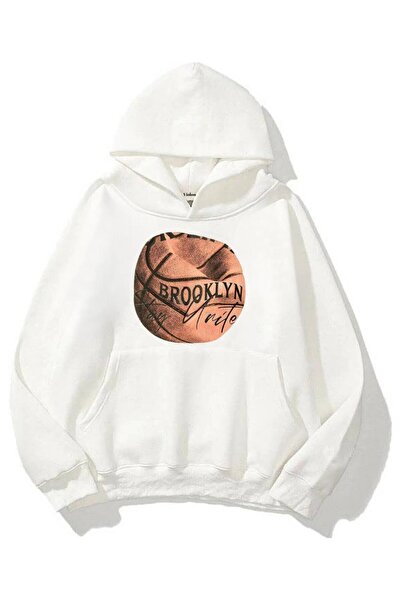 Violon Hanorac unisex de iarnă cu glugă cu minge de baschet Brooklyn