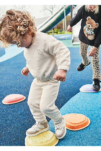 MAYORAL بدلة رياضية مبطنة للفتيات الصغيرات باللون البيج 2844