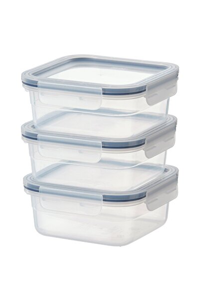 IKEA 365+ Food container, square/plastic, 750 ml