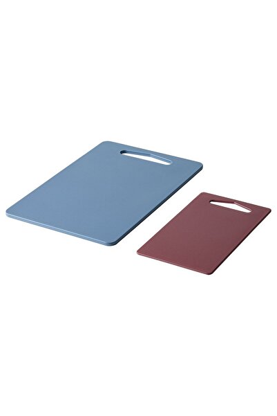 IKEA BERGTUNGA Chopping board, set of 2, dark blue/red