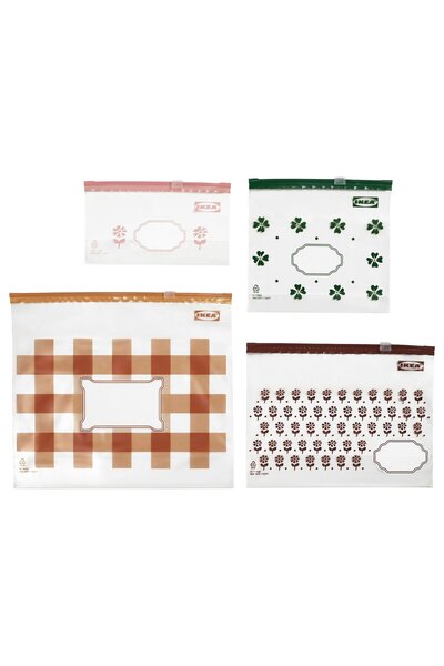 IKEA KÖSSEBÄR Resealable Bag, Mixed Patterns