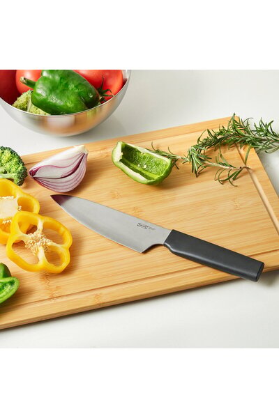 IKEA STJÄRNSTÖR Cook's knife, stainless steel/dark grey, 16 cm