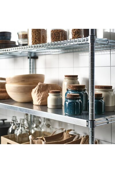 IKEA BRUGDHAJ Jar with Lid, Beige, 1.2L