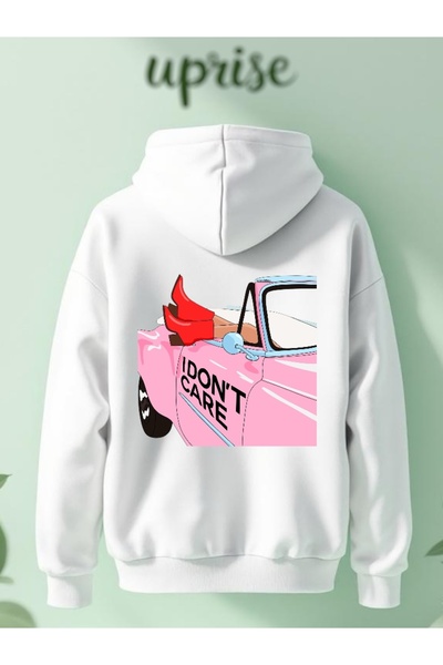 Vordevia Φούτερ I Don't Care με τύπωμα από βαμβάκι με oversized κλωστές