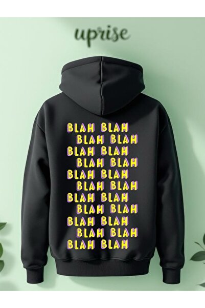 Vordevia Blah Blah Blah cu imprimeu Hanorac din bumbac cu 3 fire O supradimen...